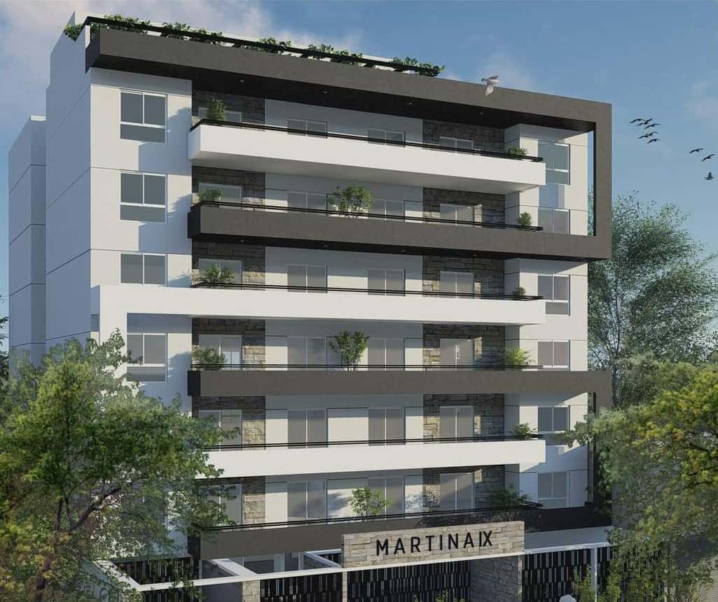 Render de la fachada de Martina IX, Echagüe 1050, Villa Bosch
