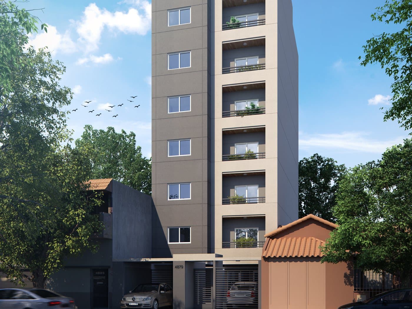 Fachada de Julieta V, Moreno 4879, Caseros