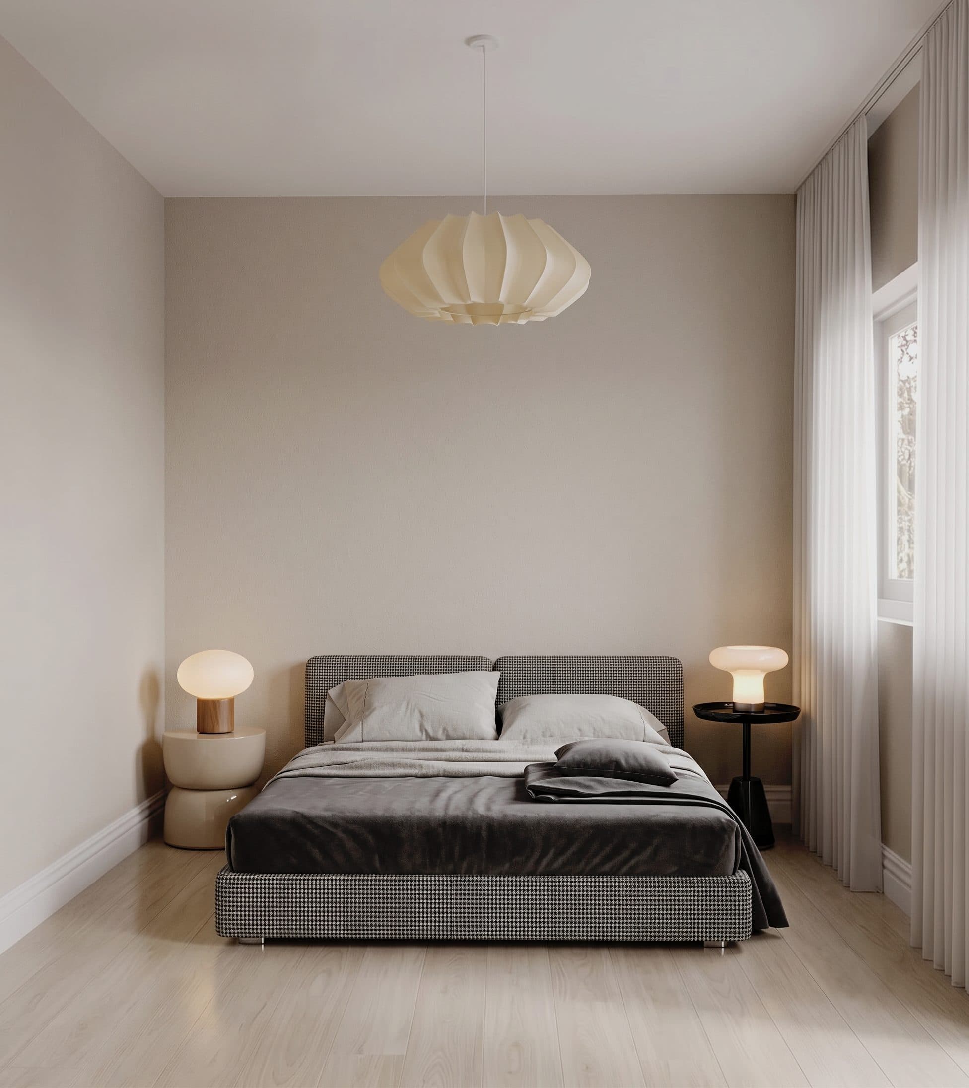 Render de un dormitorio del departamento D