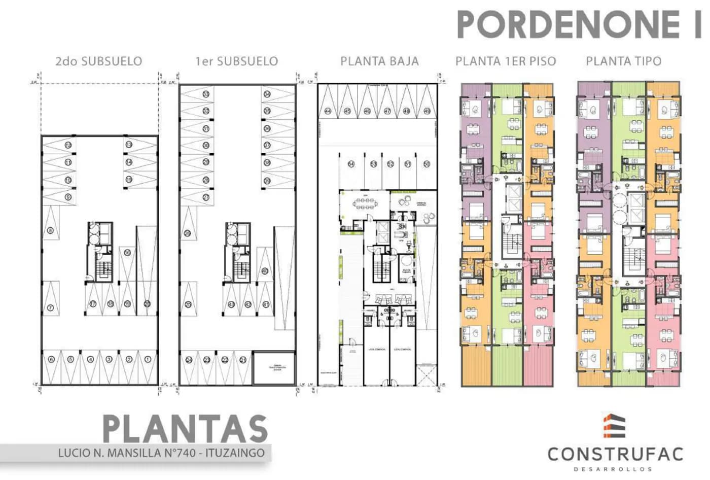 Plantas generales de Pordenone I